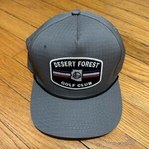 New ~ Desert Forrest Golf Club - Gray Black Adjustable Rope Hat • Scottsdale, AZ